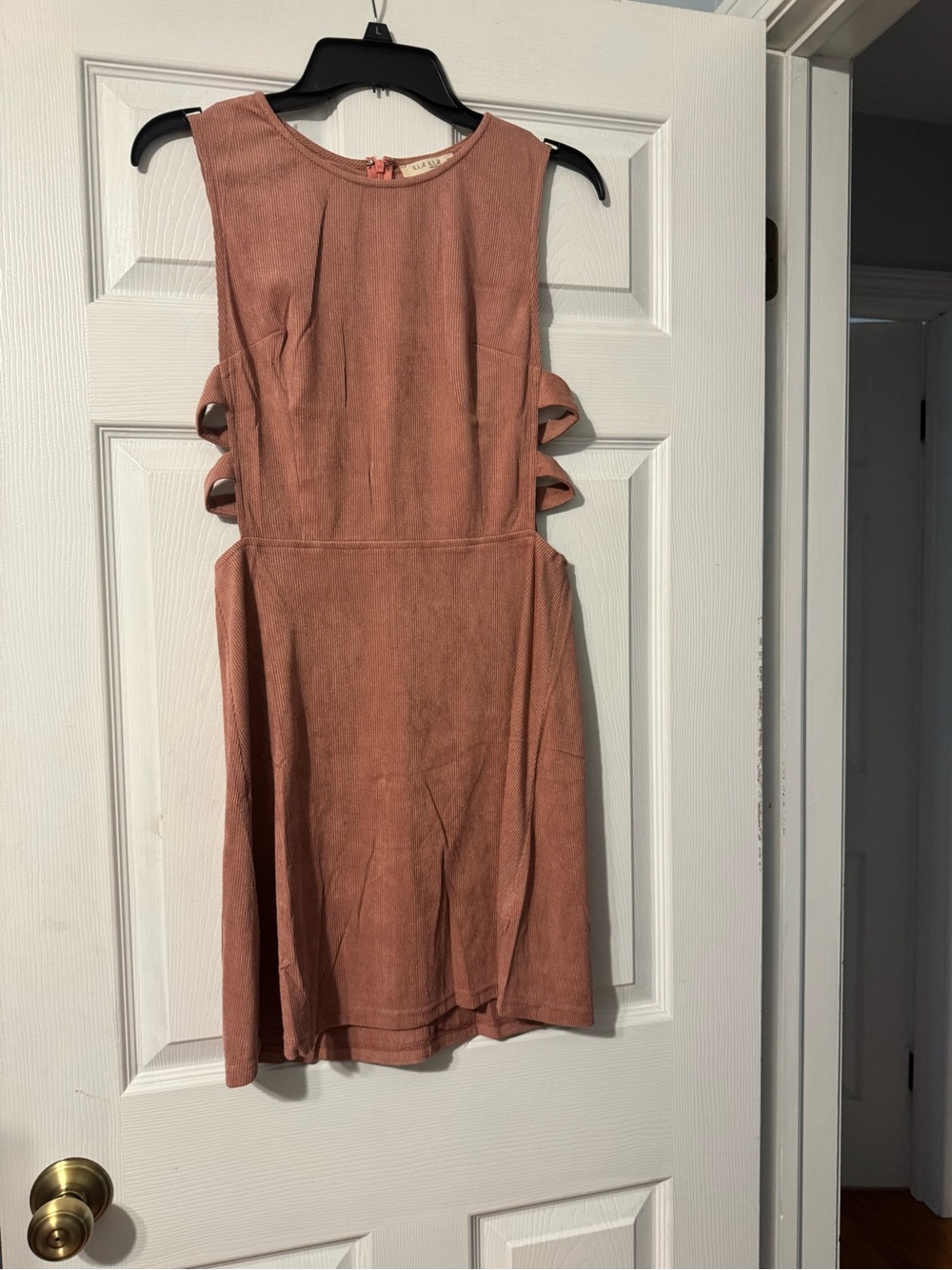 ILLA ILLA Dusty Rose Sleeveless Mini Dress with Side Cutouts